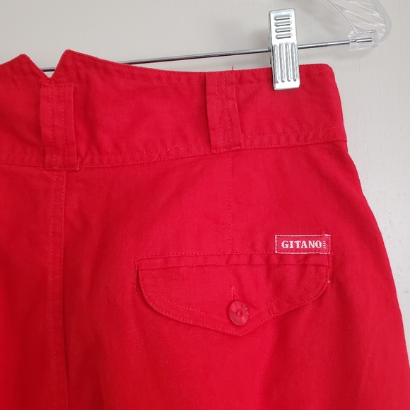 Vintage Gitano High Waisted Pants 11/12 Red - Picture 4 of 12